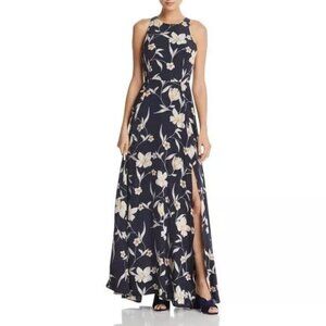 Yumi Kim Dream Silk Maxi Dress in Navy Floral